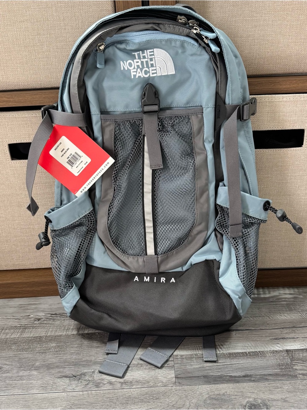 NWT The North Face Amira Women's Blue Gray Backpack